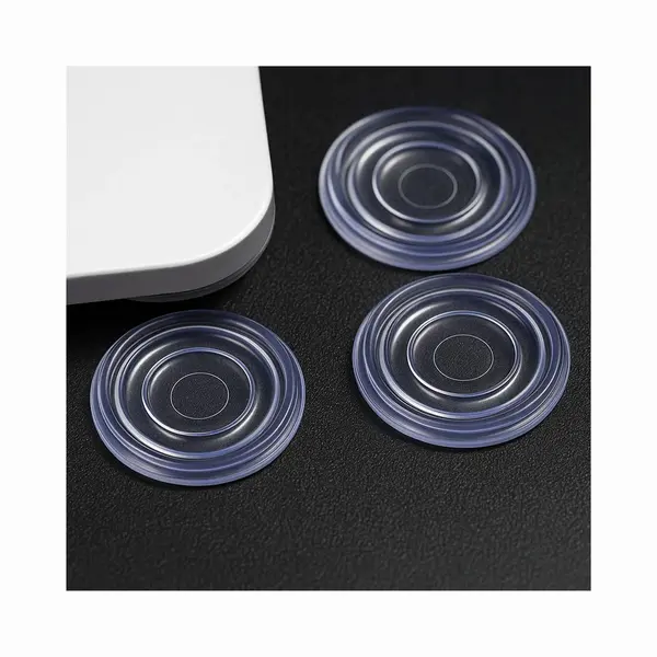Fsw-Products – 4x Siliconen Meubelbeschermers – Antislip Onderzetters (Ø23mm) – Antikras & Geluiddempend – Geschikt Voor Glazen Tafelplaten thumbnail