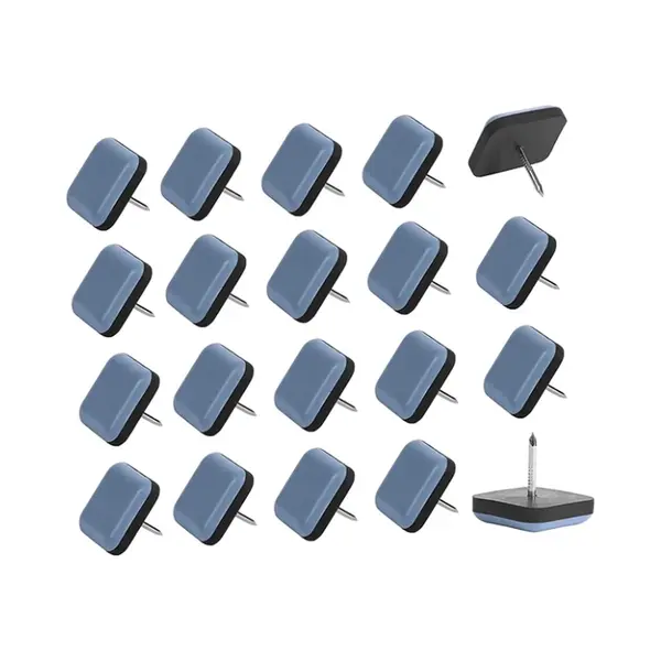 Fsw-Products - 4 Stuks - Teflon Vloerglijders Met Spijker - 25x25mm - Meubelvilt - Meubelonderzetters - Bescherming Van Vloer En Meubel - Stoelpoten - thumbnail