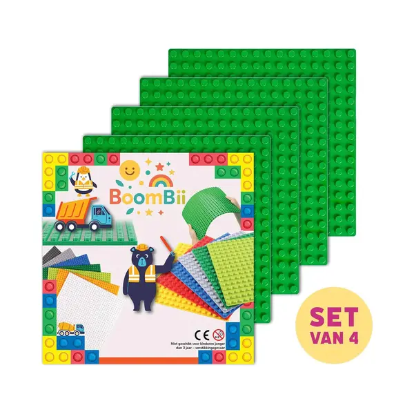 Bouwplaat Groen - Geschikt Voor Duplo - Set Van 4 Bouwplaten - BoomBii thumbnail