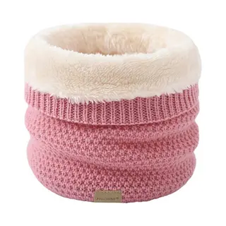 Colsjaal / Nekwarmer Roze | Gebreid - Teddy Voering | Fashion Favorite
