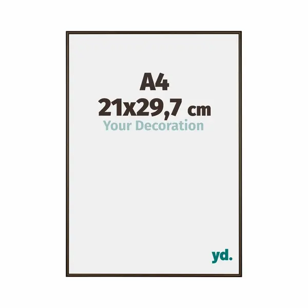 Your Decoration Fotokader A4 - 21x29, 7 Cm - Walnoot Structuur - Aluminium - New York thumbnail