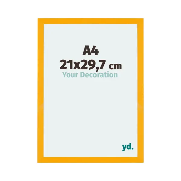 Yd. Your Decoration - Bilderrahmen Din A4 21x29.7 Cm - Gelb - Billderrahmen Aus Mdf Mit Acrylglas - Antireflex - Din A4 21x29.7 Rahmen - Mura thumbnail