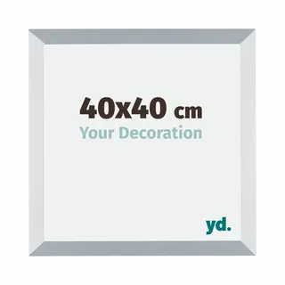 Yd. Your Decoration - Bilderrahmen 40x40 Cm - Aluminium Gebürstet - Billderrahmen Aus Mdf Mit Acrylglas - Antireflex - 40x40 Rahmen - Mura