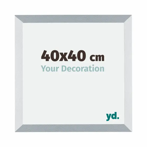 Yd. Your Decoration - Bilderrahmen 40x40 Cm - Aluminium Gebürstet - Billderrahmen Aus Mdf Mit Acrylglas - Antireflex - 40x40 Rahmen - Mura thumbnail
