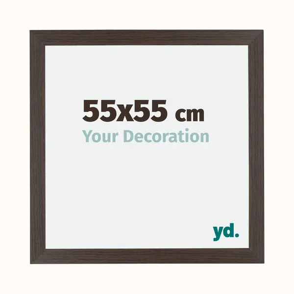 Yd. Your Decoration - Bilderrahmen 55x55 Cm - Eiche Dunkel - Billderrahmen Aus Mdf Mit Acrylglas - Antireflex - 55x55 Rahmen - Mura thumbnail