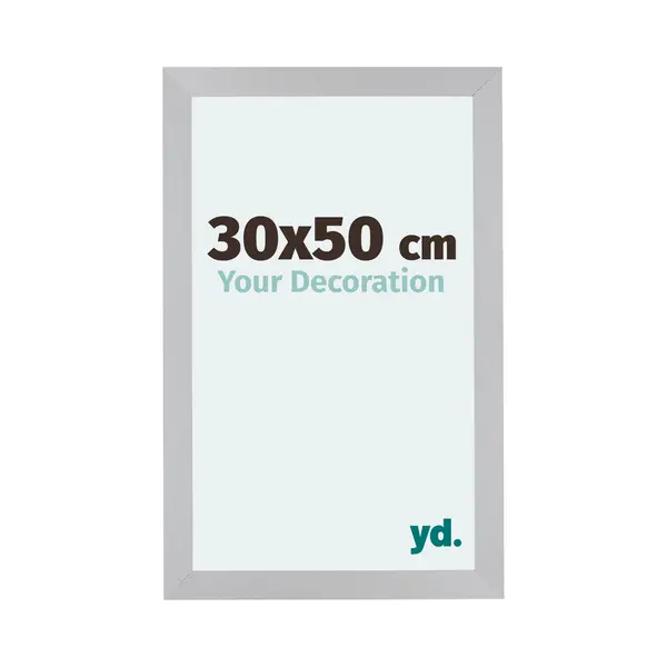 Yd. Your Decoration - Bilderrahmen 30x50 Cm - Silber Matt - Bilderrahmen Aus Mdf Mit Acrylglas - Antireflex - 30x50 Rahmen - Mura thumbnail