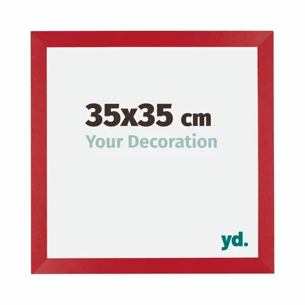 Yd. Your Decoration - Bilderrahmen 35x35 Cm - Rot - Bilderrahmen Aus Mdf Mit Acrylglas - Antireflex - 35x35 Rahmen - Mura thumbnail