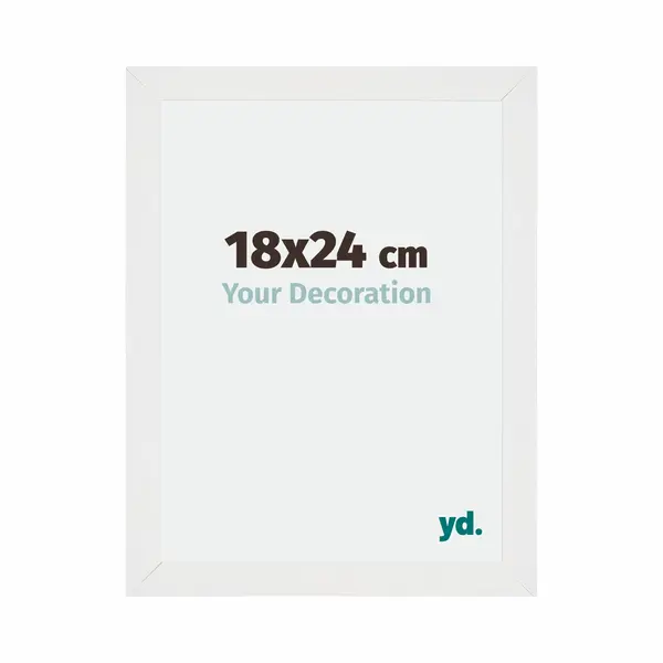Yd. Your Decoration - Bilderrahmen 18x24 Cm - Weiß Hochglanz - Billderrahmen Aus Mdf Mit Acrylglas - Antireflex - 18x24 Rahmen - Mura thumbnail