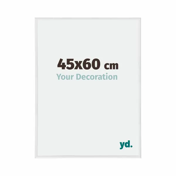 Yd. Your Decoration - Bilderrahmen 45x60 Cm - Weiß Hochglanz - Bilderrahmen Aus Kunststoff Mit Acrylglas - Antireflex - Rahmen 45x60 Cm - Annecy thumbnail