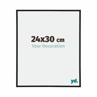 Yd. Your Decoration - Bilderrahmen 24x30 Cm - Schwarz Matt - Bilderrahmen Aus Kunststoff Mit Acrylglas - Antireflex - Rahmen 24x30 Cm - Annecy