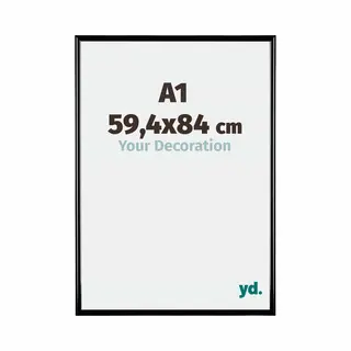 Your Decoration Fotokader A1 - 59, 4x84 Cm - Zwart Hoogglans - Kunststof - Bordeaux