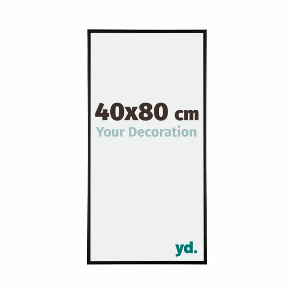 Yd. Your Decoration - Bilderrahmen 40x80 Cm - Schwarz Matt - Bilderrahmen Aus Aluminium Mit Acrylglas - Antireflex - 40x80 Rahmen - Kent thumbnail