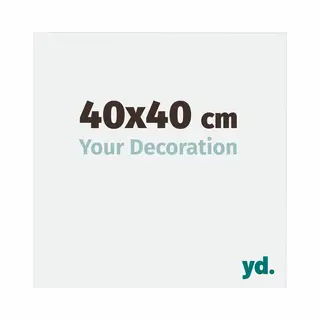 yd. Your Decoration - Bilderrahmen 40x40 Cm - Weiß Hochglanz - Bilderrahmen Aus Kunststoff Mit Acrylglas - Antireflex - 40x40 Rahmen - Evry