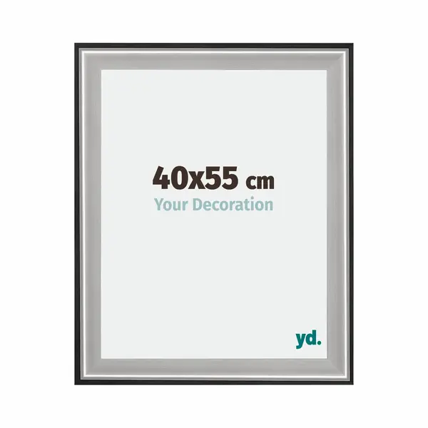 Your Decoration Fotokader 40x55 Cm - Zwart Zilver Gepolijst - Hout - Birmingham thumbnail