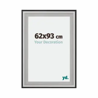 Your Decoration Fotokader 62x93 Cm - Zwart Zilver Gepolijst - Hout - Birmingham