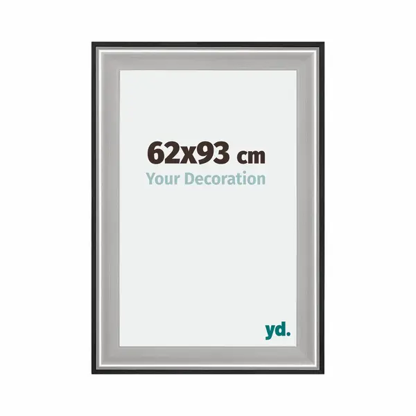 Your Decoration Fotokader 62x93 Cm - Zwart Zilver Gepolijst - Hout - Birmingham thumbnail