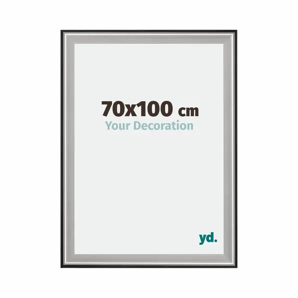 Your Decoration Fotokader 70x100 Cm - Zwart Zilver Gepolijst - Hout - Birmingham thumbnail