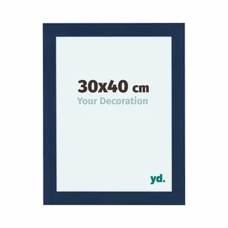 Your Decoration Fotokader 30x40 Cm - Donkerblauw Geveegd - Mdf - Como