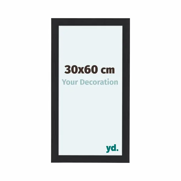 Your Decoration Fotokader 30x60 Cm - Zwart - Houtnerf - Mdf - Como thumbnail