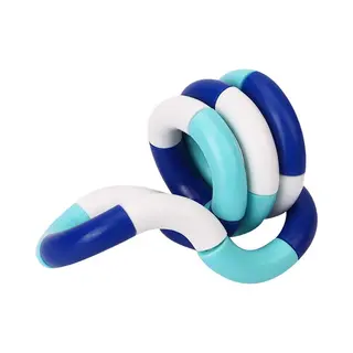 Tozy Tangl Stress Verlagende Fidget Toy - Fidget Toys - Blauw / Wit / Sky Blue - Voor Jong En Oud