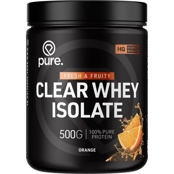 Pure. Clear Whey Isolate - Eiwit Limonade - Clear Whey Protein - Verfrissende Eiwit Poeder - Orange - 20 Servings - 500g thumbnail