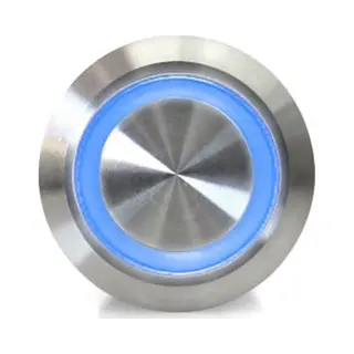 Otronic.nl Otronic® Drukknop | Aan-uit Self Lock | 5V Led Blauw | Rvs | 12mm