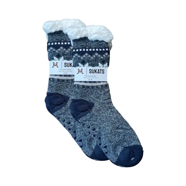Sukats® Huissokken - Homesocks - Maat 41-46 - Heren Huissokken - Antislip Sokken - Fluffy Sokken - Slofsokken - Variant 9 - Meerdere Maten En thumbnail
