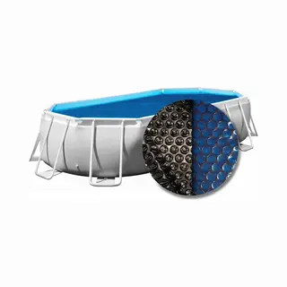 weau W'eau Solar Cover Ovaal - 503 X 274 Cm (zeilmaat 482 X 251) - Zwart/Blauw