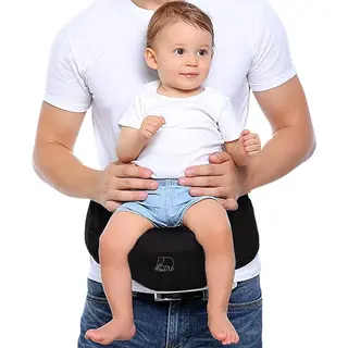 Deryan Pack - Baby Carrier - Ergonomic Newborn Baby Carrier - With Storage Compartment - Multiple Carrying Positions - Extra Safe (Basic, Black)