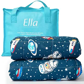 Ella Verzwaringsdeken, 3, 2 Kg, 100 X 150 Cm, Ontspannend En Rustgevend Voor Kinderen, 25-40 Kg, Hypoallergene Glazen Kralen, Buitenlaag Van Zacht En