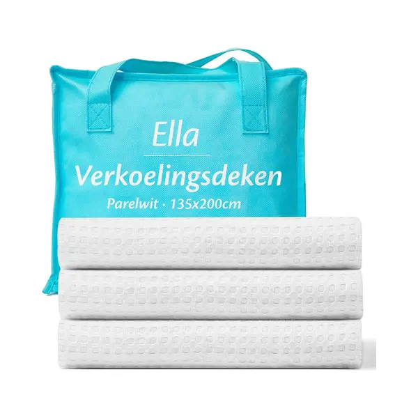 Ella Koeldeken 135x200 Cm - 100% Bio-Tencel - Zelfkoelende Deken - Parelwit thumbnail