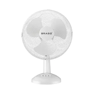 Brasq Tischventilator - 30 Cm - 3 Geschwindigkeiten - Standventilator - 40 Watt - Weiß