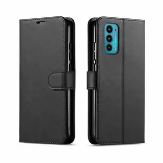 LuxeBass Hoesje Geschikt Voor Motorola Moto G71 5G - Boekhoesje - Zwart - Portemonneehoesje - Telefoonhoes - Gsm Hoes - Telefoonhoesjes