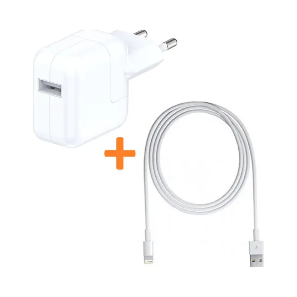 LuxeBass 12W Tablet Oplader Met Oplaadkabel Geschikt Voor, Apple IPad - 2.4A Stekker Opladerblok Usb Adapter Oplaadkabel Snoer Kabel thumbnail