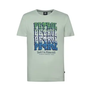 Petrol Industries T-Shirt Ronde Hals Groen, Bedrukt