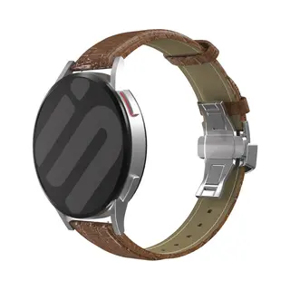 Strap-it Luxe Leren Smartwatch Bandje - Geschikt Voor Fossil Gen 5 / Gen 5e 44mm / Gen 6 44mm - Bruin