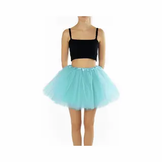 Kimu® Tutu Lichtblauw Tule Rokje - Maat 68 74 80 86 92 98 - Licht Blauwe Petticoat Rok Baby Peuter Meisje - Balletpakje Prinses Festival