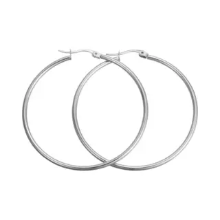 Fako Bijoux® - Oorringen - Hoepel Oorbellen - Rvs - Stainless Steel - Staal - 70mm - Zilverkleurig
