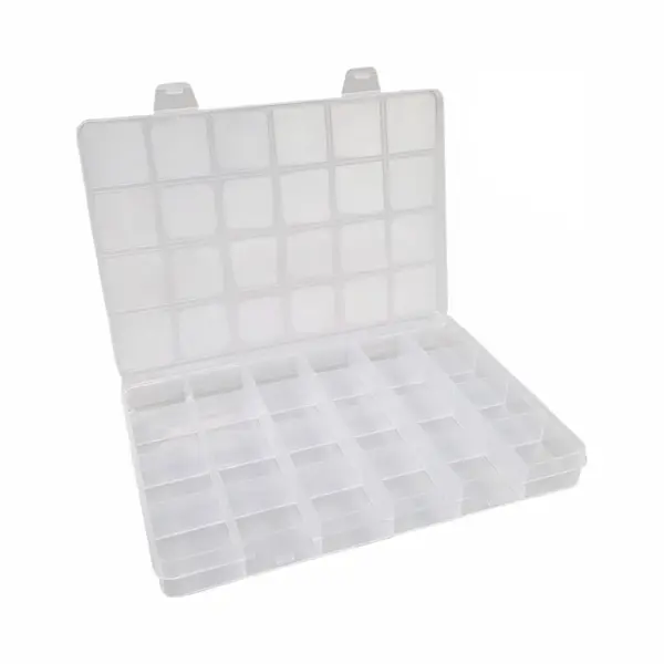 Fako Bijoux - Opbergdoos Large - 24 Vakjes - Kralendoos - Opbergbox - Sorteerdoos Rocailles - Verdeeldoos - Kralen Box - 19x13x2.1 Cm - 1 Stuk thumbnail