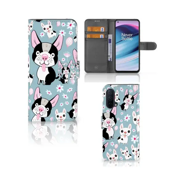 B2Ctelecom OnePlus Nord Ce 5G Telefoonhoesje Met Pasjes Hondjes thumbnail