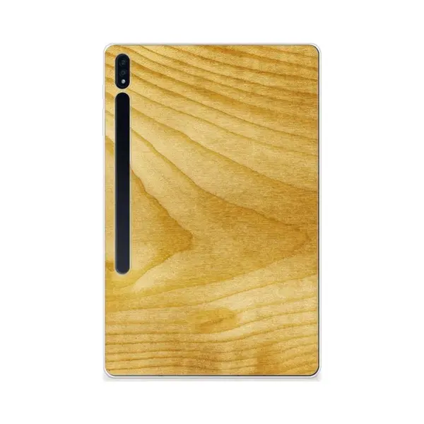 B2Ctelecom Samsung Galaxy Tab S7 Plus | S8 Plus Silicone Tablet Hoes Licht Hout thumbnail