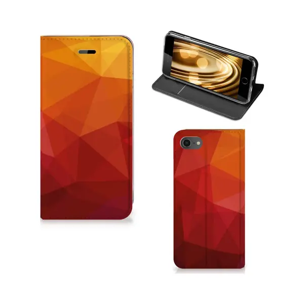B2Ctelecom Stand Case Voor IPhone 7 | 8 | Se (2020) | Se (2022) Polygon Red thumbnail