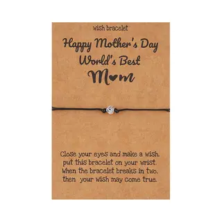 Bixorp Friends Vriendschapsarmbandje Met Roos - Roosje / Liefde/ PvdA / Moederdag Cadeau - "Happy Mother's Day" - Perfect Voor Moederdag