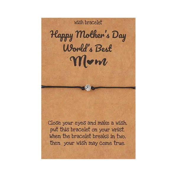 Bixorp Friends Vriendschapsarmbandje Met Roos - Roosje / Liefde/ PvdA / Moederdag Cadeau - "Happy Mother's Day" - Perfect Voor Moederdag thumbnail