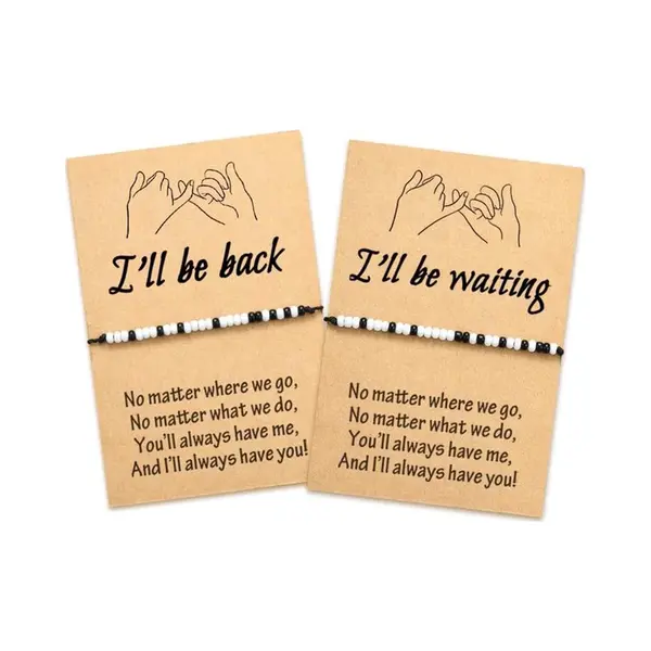 Bixorp Friends Vriendschapsarmbandjes Voor 2 Met Morse Code Geheim Bericht - Bff ArmbandMeisjes - Best Friends Armband Vriendschap Cadeau Voor Twee thumbnail