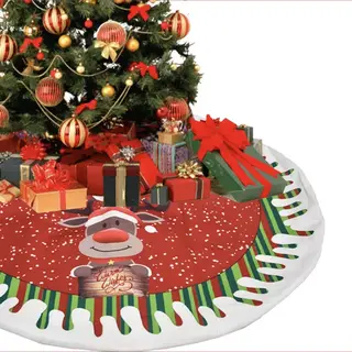 Kerstboom Rok - Binnenhuis Decoratie - Kerst Decoratie - Rendier Kerstboom Vloerkleed - Without Lemons - Rond Kerstkleed - Onder Kerstboom - 80cm