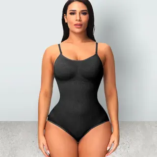 Wow Peach - Slimming Seamless Bodysuit - Shapewear - Body Shaper - Shape Waist & Breast - Slip - Premium - Zwart - Xxx-Large
