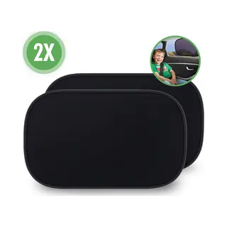 Travelhawk Zonnescherm Auto Baby - 2 Stuks - Zonwering Auto - Uv Protectie Voor Baby En Kind - Zonwering Zijruiten - Zelfklevend - Zwart