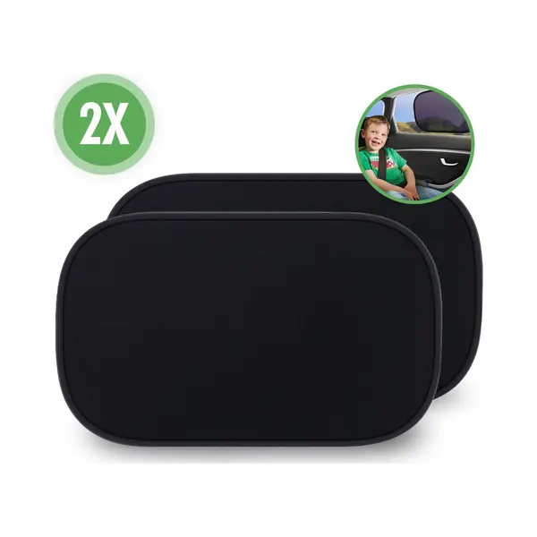 Travelhawk Zonnescherm Auto Baby - 2 Stuks - Zonwering Auto - Uv Protectie Voor Baby En Kind - Zonwering Zijruiten - Zelfklevend - Zwart thumbnail