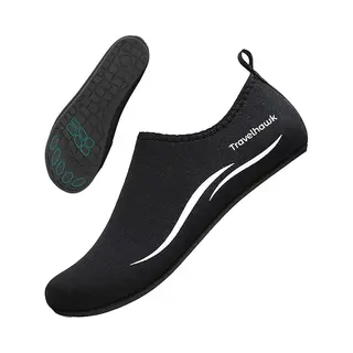Travelhawk Waterschoenen - Voor Volwassenen - Unisex - Anti-Slip Zwemschoenen Dames En Heren - Zwart - Maat 44/45